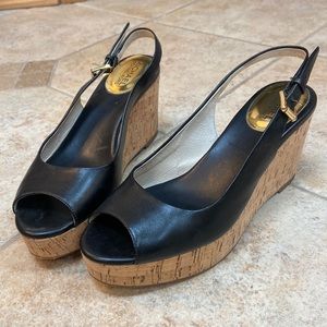 Michael Kors cork heel shoes size 8